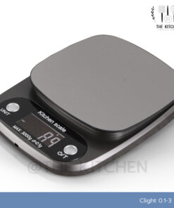 เครื่องชั่งดิจิตอล 3KG สีดำ รุ่นชาร์จแบต 3 in 1 เสียบปลั๊ก เครื่องชั่งอาหารดิจิตอล เครื่องชั่ง ตราชั่ง
